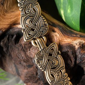 Viking mantelsluiting met draken, brons