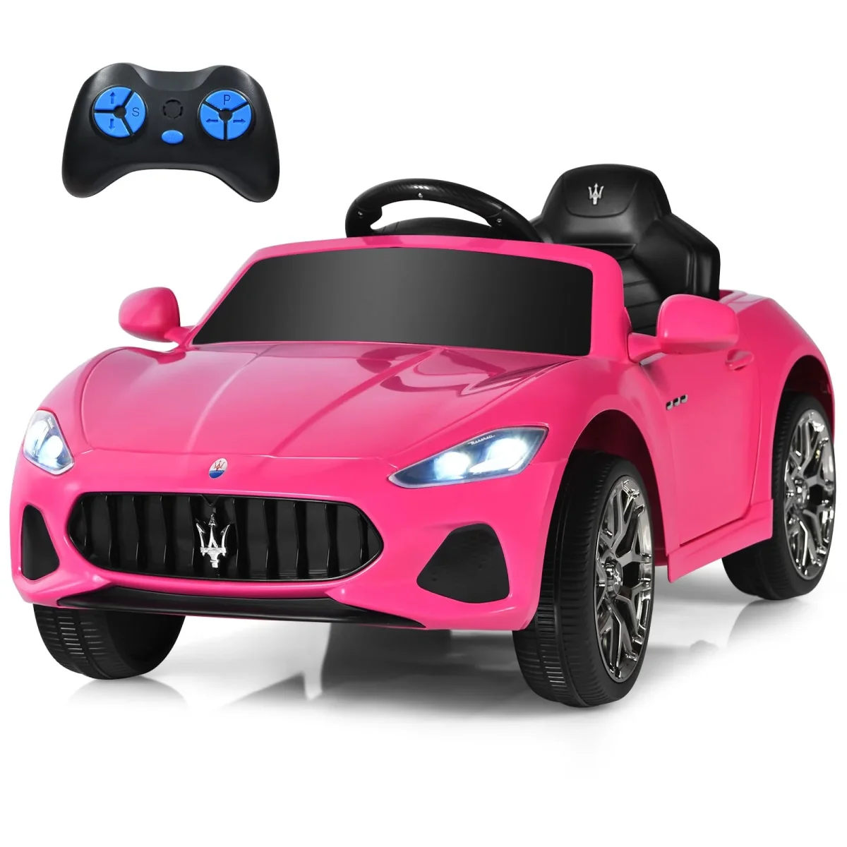 Carro Elétrico para Crianças Maserati 12V – Controlo Remoto, Luzes, Música, Rosa - Image 3