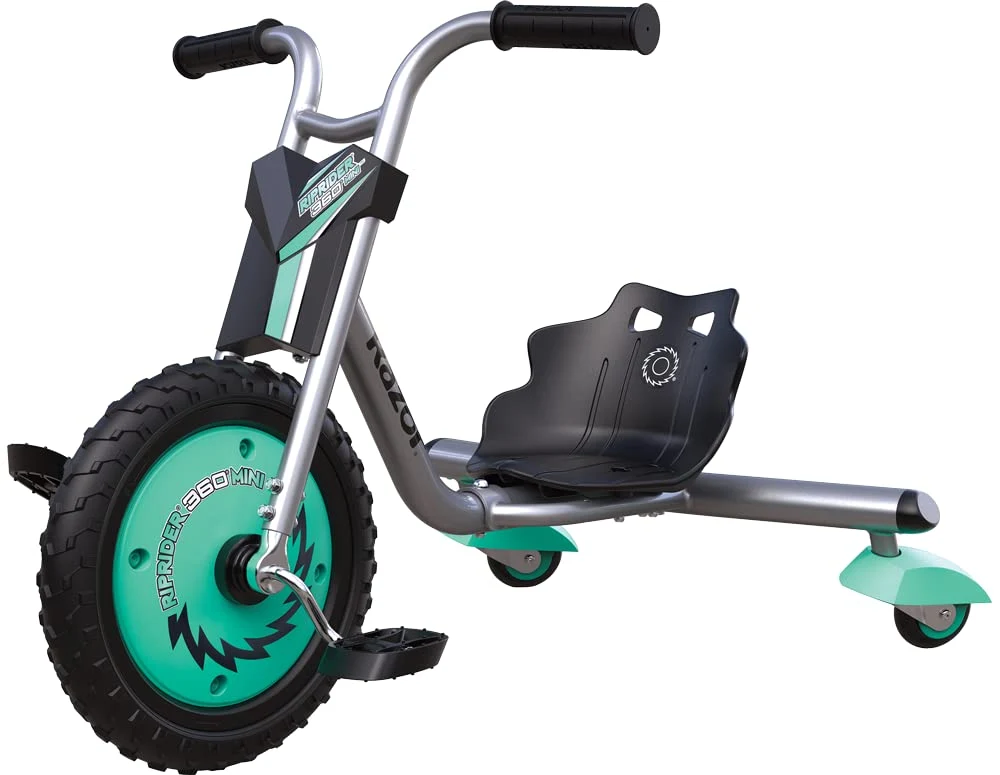 Triciclo Manual Razor RipRider Mini – Azul Esverdeado, Diversão com Derivas em Rodas Grandes - Image 2