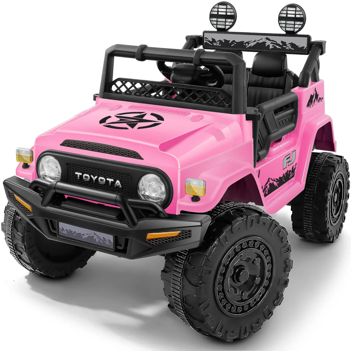 Carro Elétrico para Crianças Toyota FJ40 12V – Controlo Remoto, LED, Bluetooth - Image 3