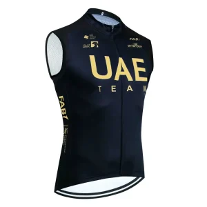 Colete de Ciclismo Pro TEAM 2025 UAE Cycling Jersey Masculina - Respirável e Cortavento