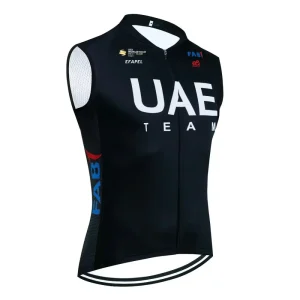 Colete de Ciclismo Pro TEAM 2025 UAE Cycling Jersey Masculina - Respirável e Cortavento